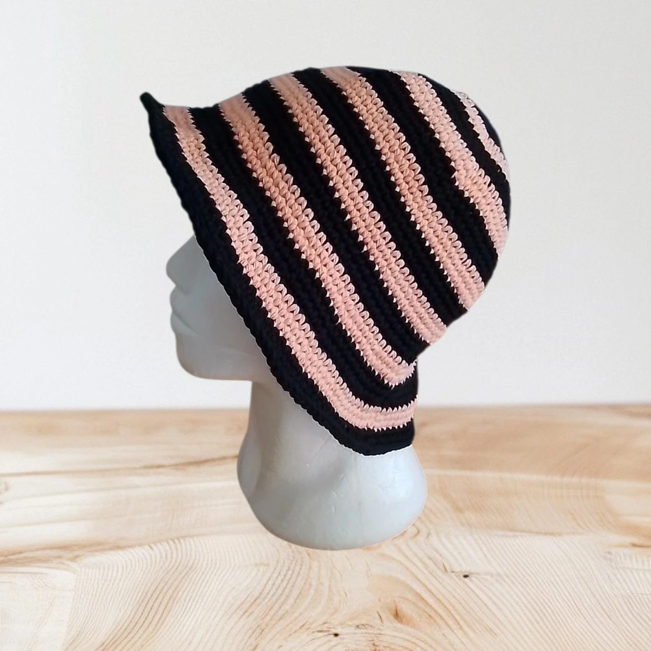 Sombrero bob femenino flexible en 100% algodón TU nuevo hecho a mano al crochet – photo 4